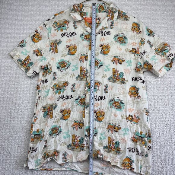 Nickelodeon SpongeBob Squarepants Summer Tropical Hawaiian Shirt Mens Size S - Picture 9 of 15